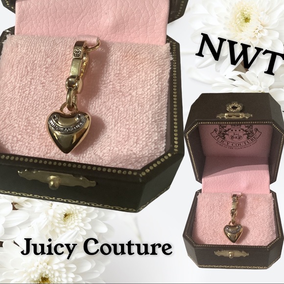 Juicy Couture Accessories - Juicy Couture NWT - lobster clasp pave heart charm